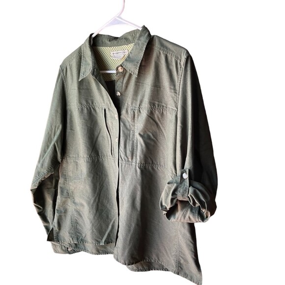 ExOffico Button-Down Shirt Long Sleeve Button Lightweight Front Mesh Yoke Collar - Picture 9 of 14